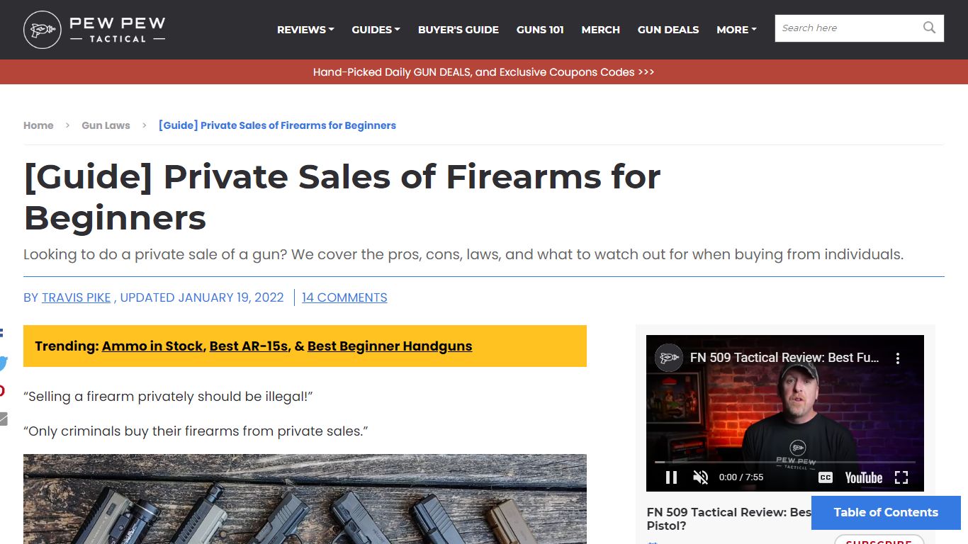 [Guide] Private Sales of Firearms for Beginners - Pew Pew Tactical